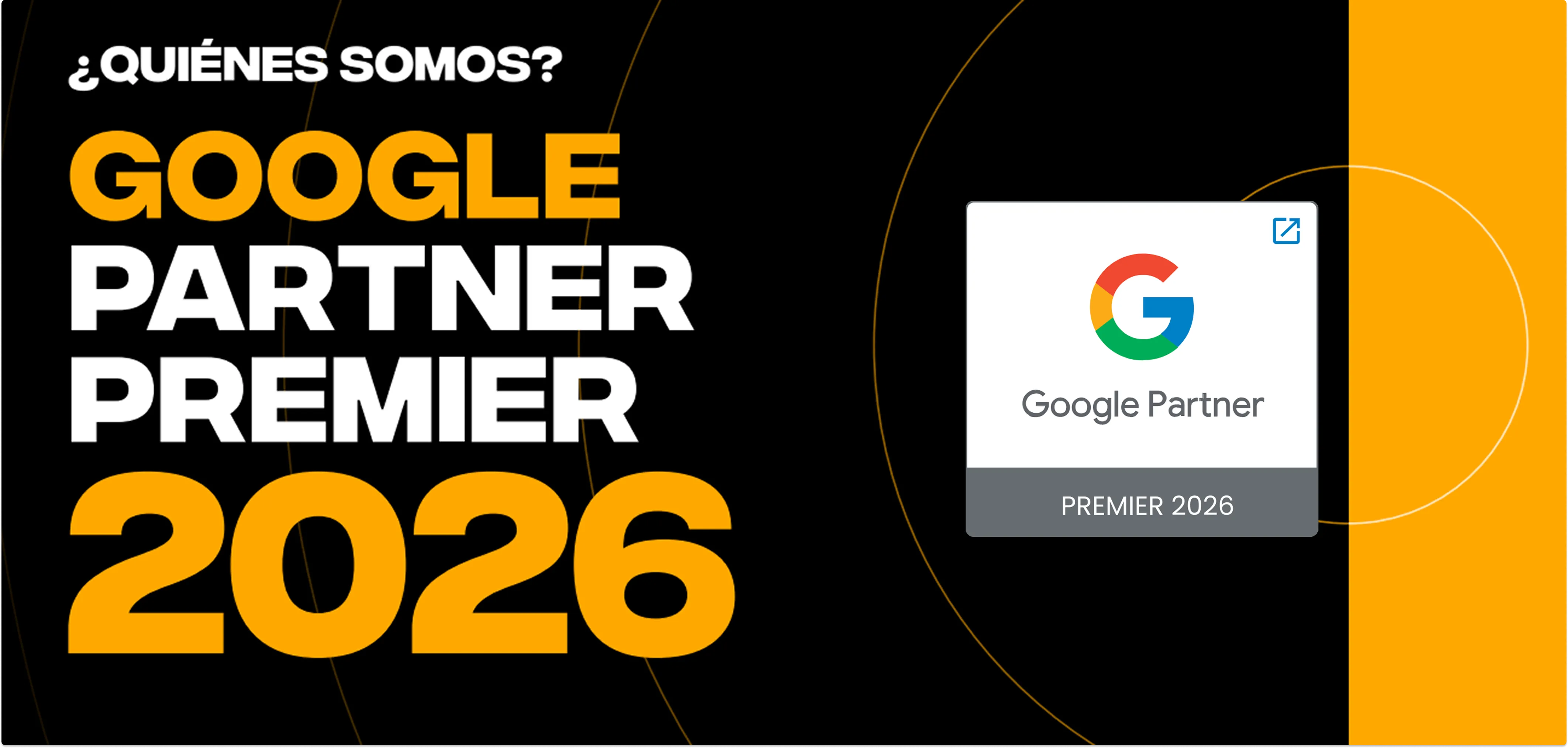 Sello Google Partner Premier como apoyo visual del servicio