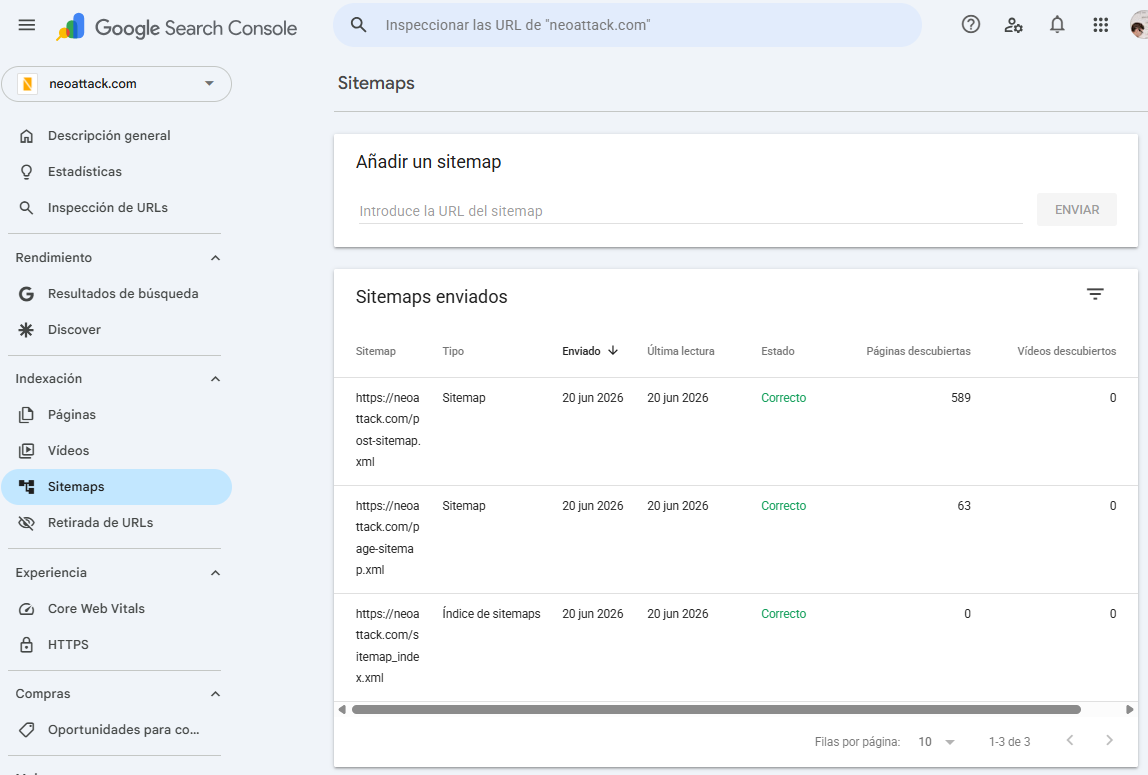 Google Search Console Sitemaps